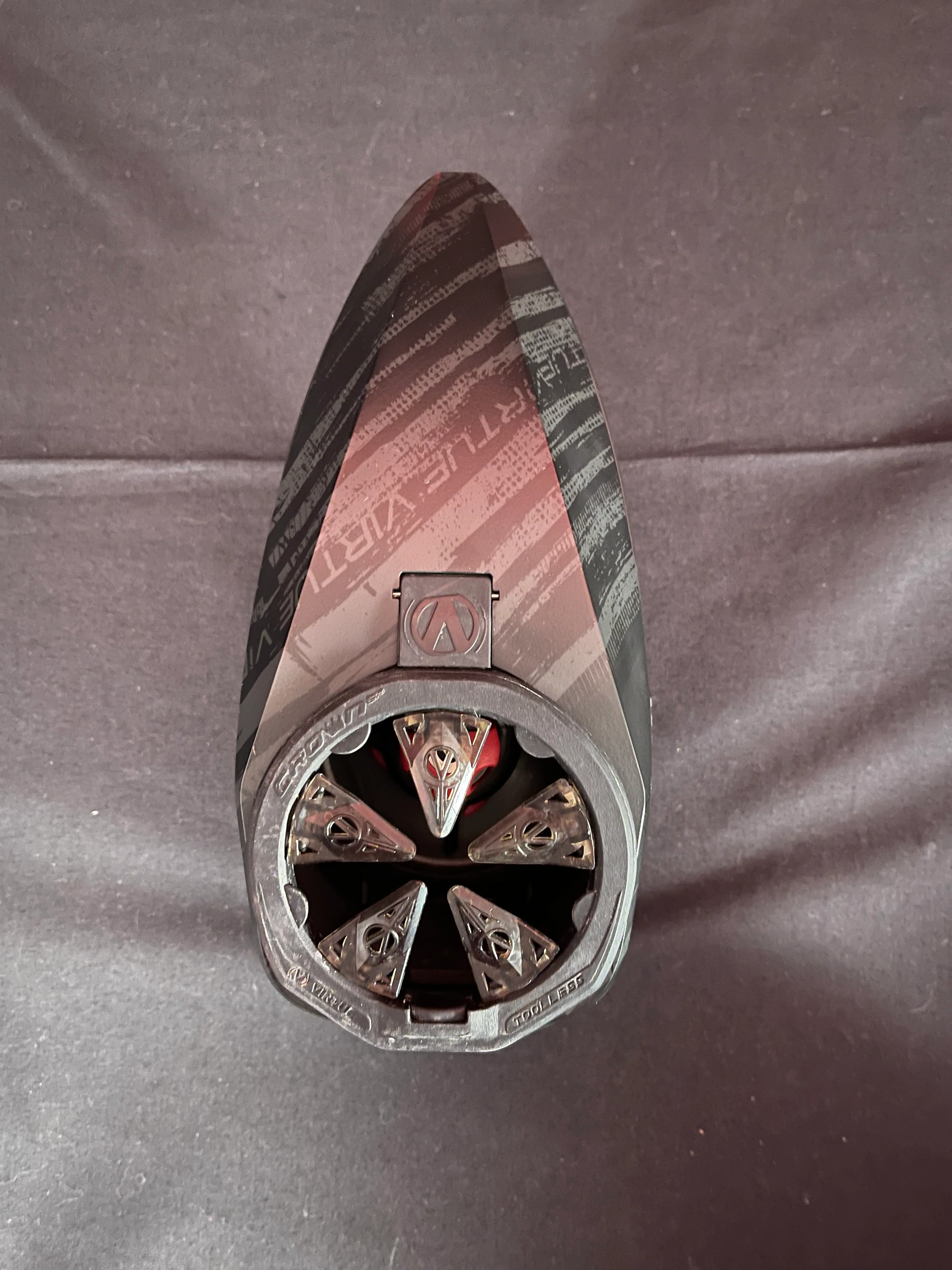 Used Virtue Spire IV Paintball Loader - Graphic Black w/ Crown Speedfeed - Image 5
