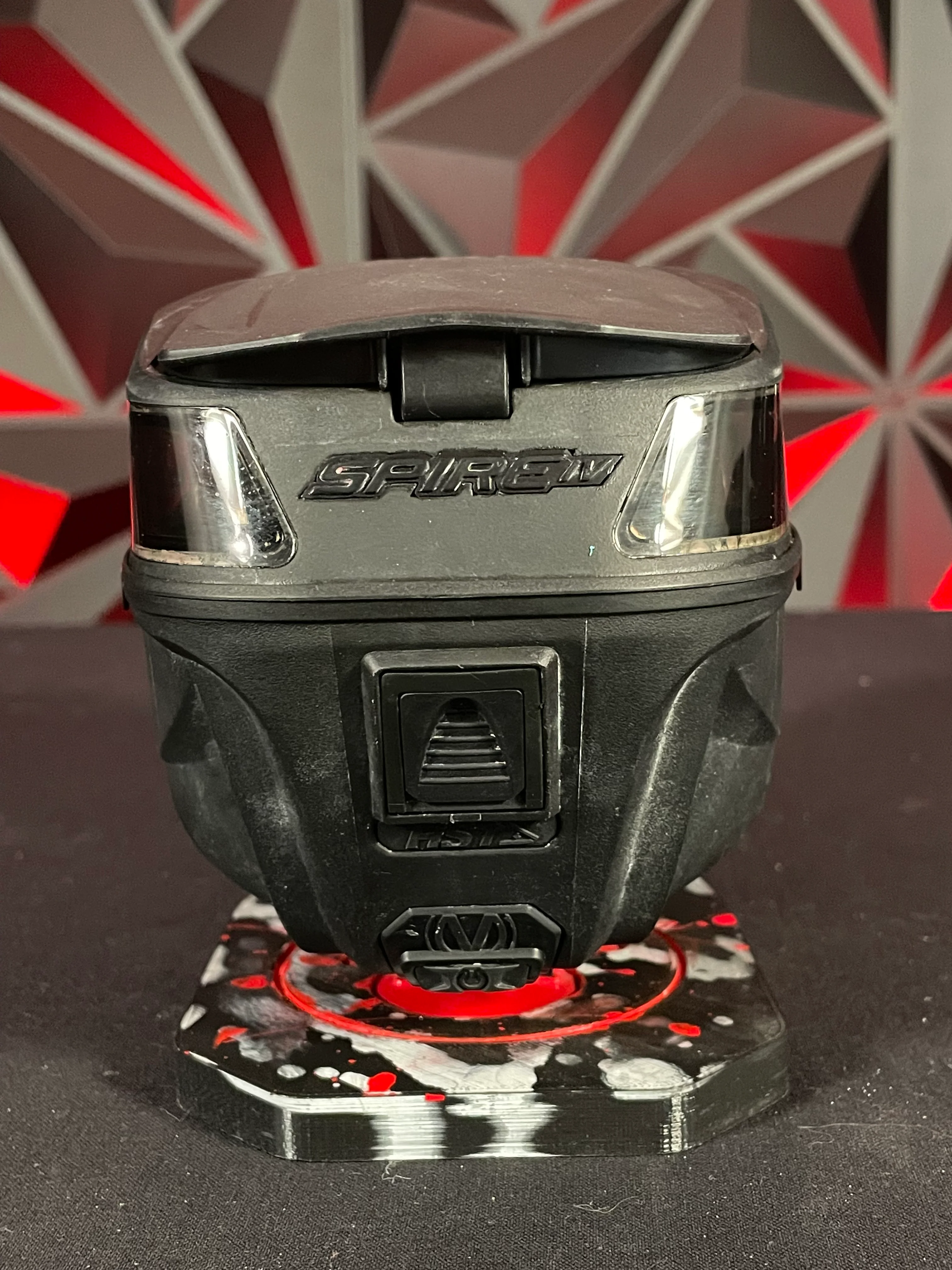 Used Virtue Spire IV Paintball Loader - Black w/ Crown Speedfeed & Rain Lid - Image 4