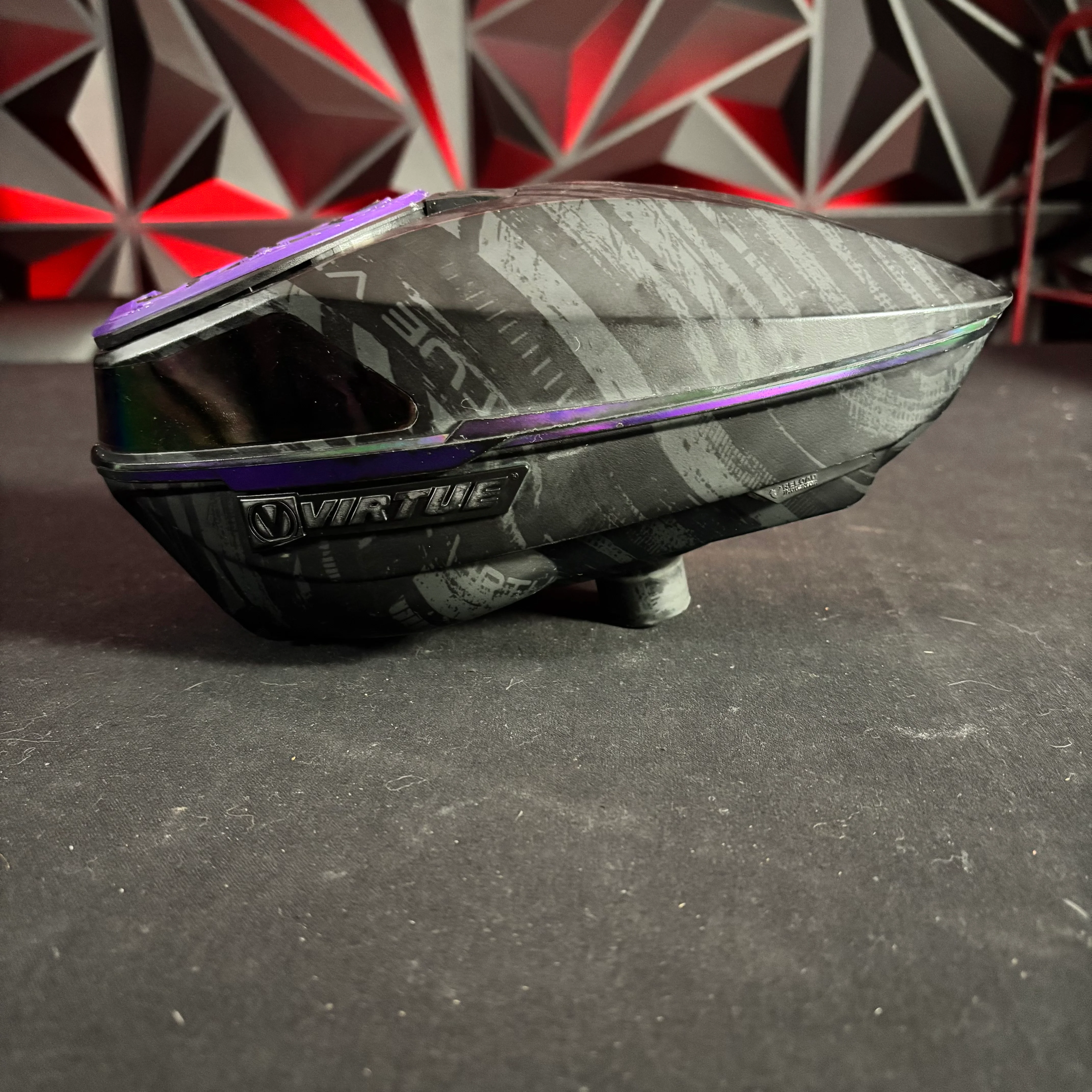 Used Virtue Spire IV Paintball Loader - Graphic Amethyst w/ Purple NTR - Image 2