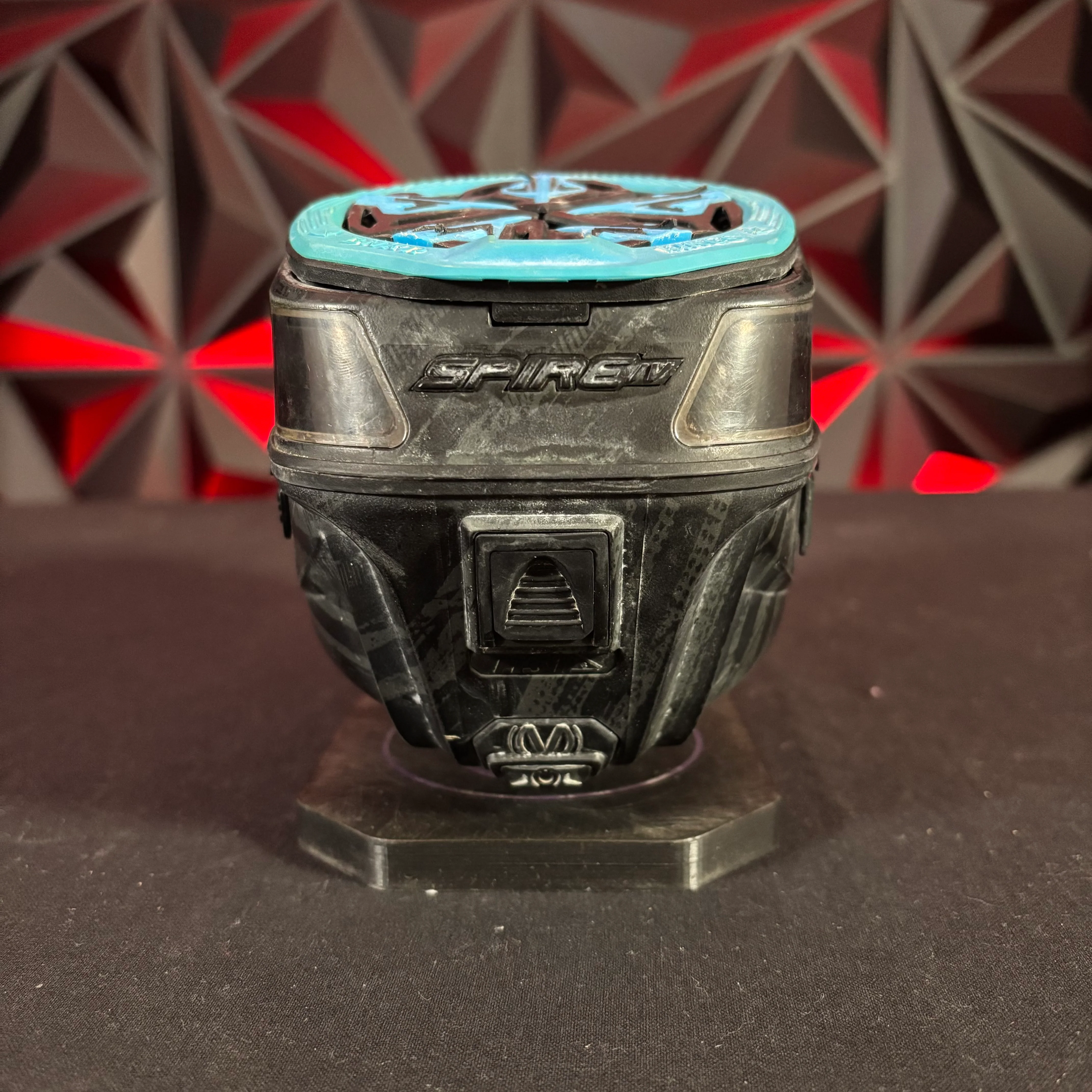 Used Virtue Spire IV Paintball Loader - Graphic Black w/ NTR Speedfeed - Image 4