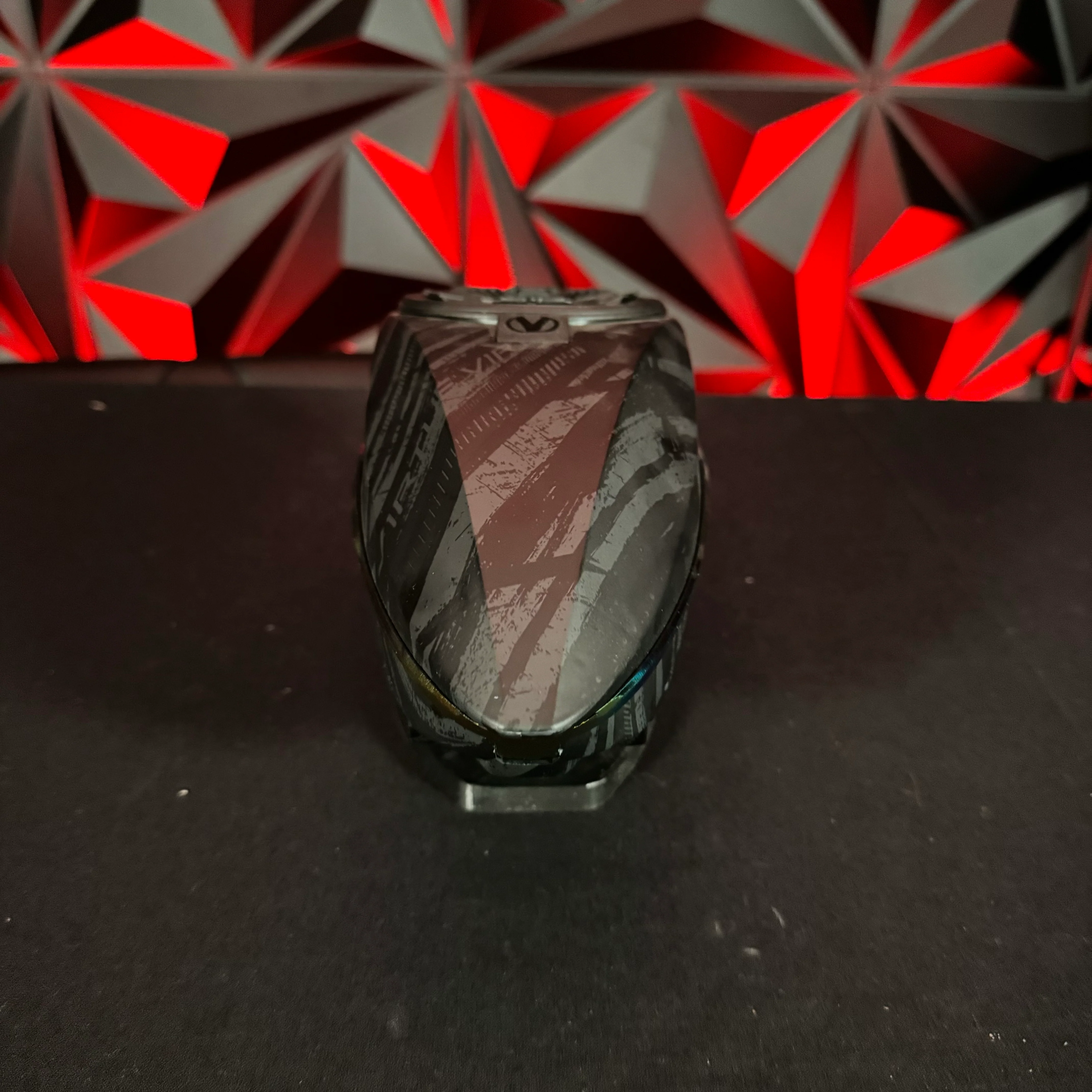Used Virtue Spire IV Paintball Loader - Graphic Fire w/ Rain Lid - Image 4