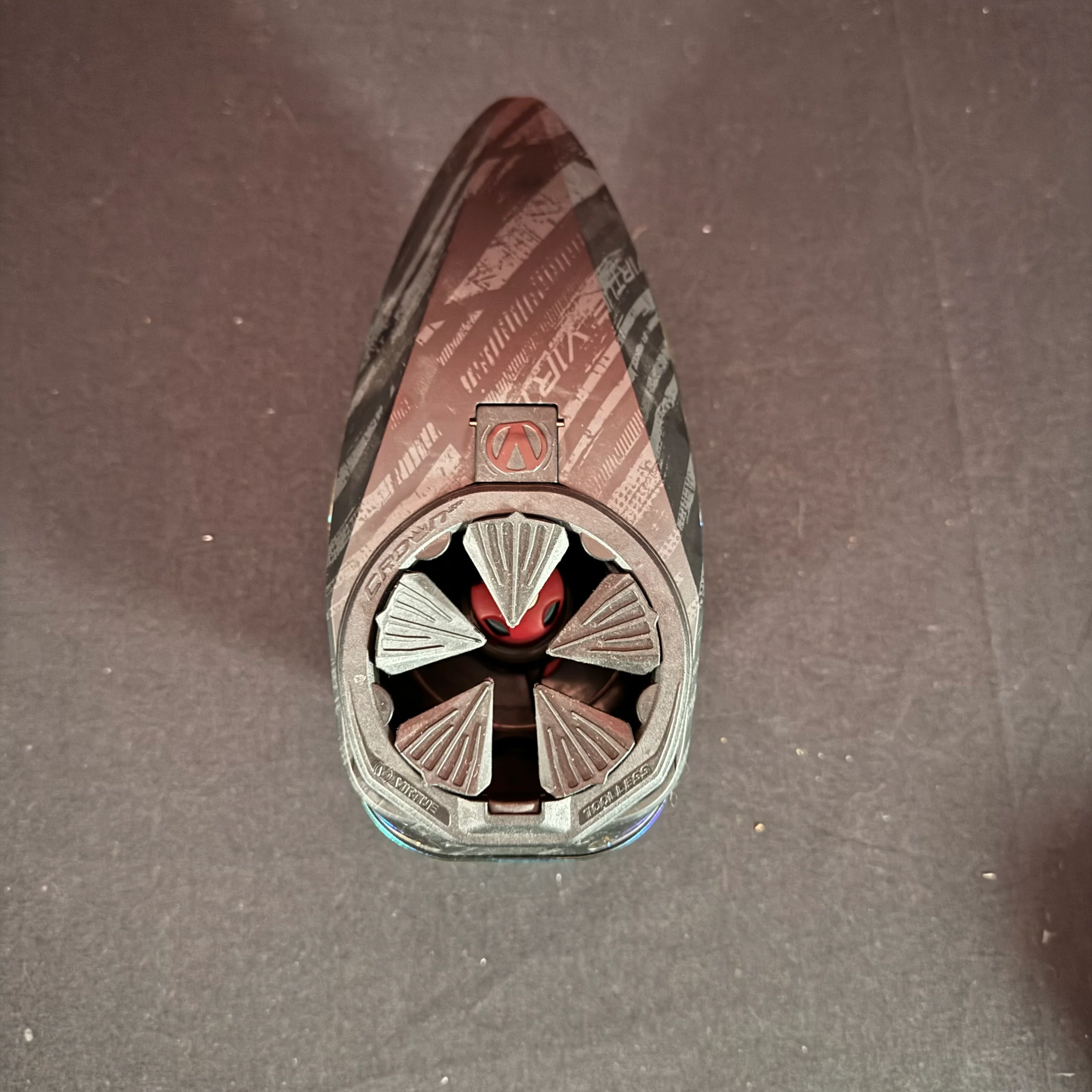 Used Virtue Spire IV Paintball Loader - Graphic Fire w/ Rain Lid - Image 6