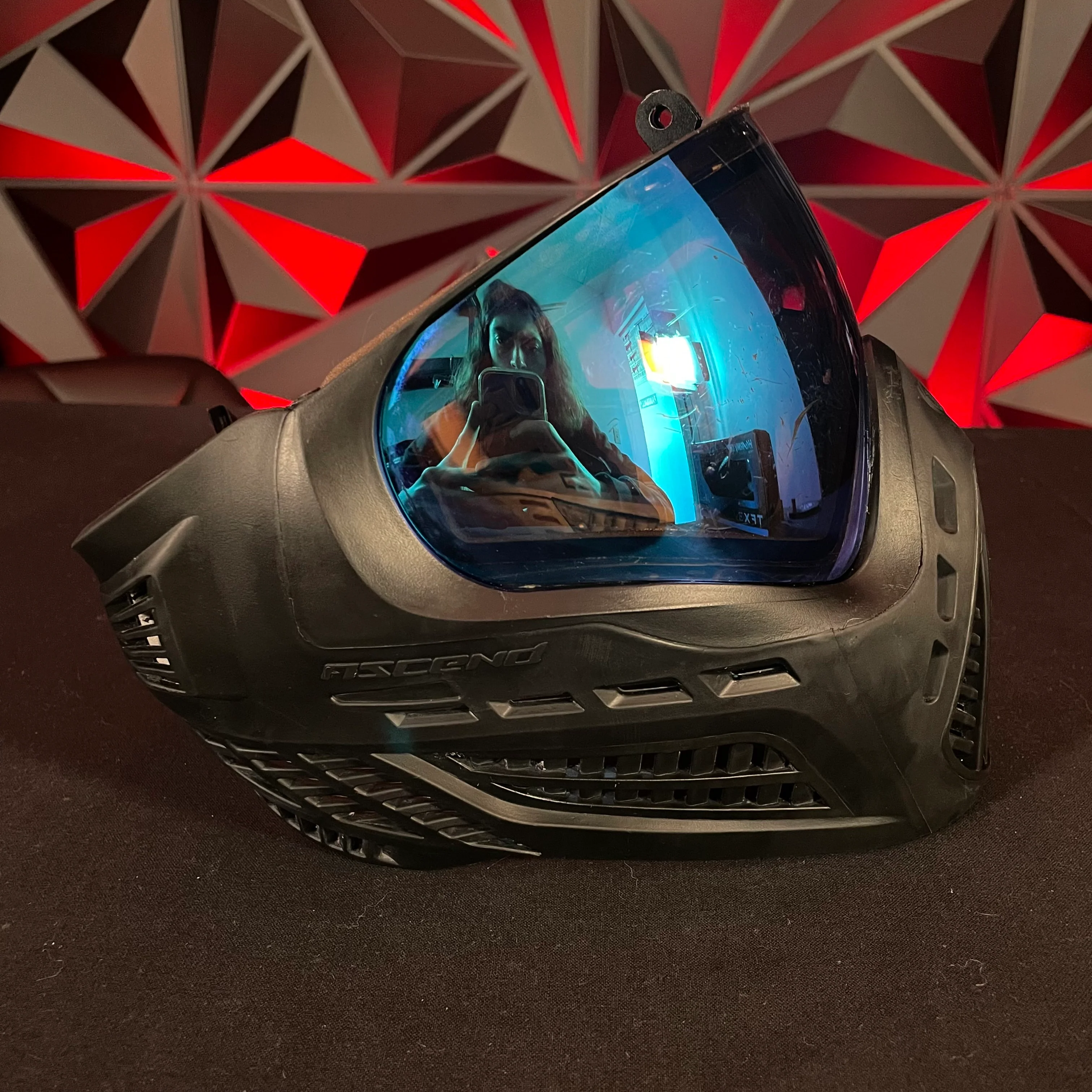 Used Virtue Vio Ascend Paintball Mask - Black w/GoPro Goggle Mount - Image 2