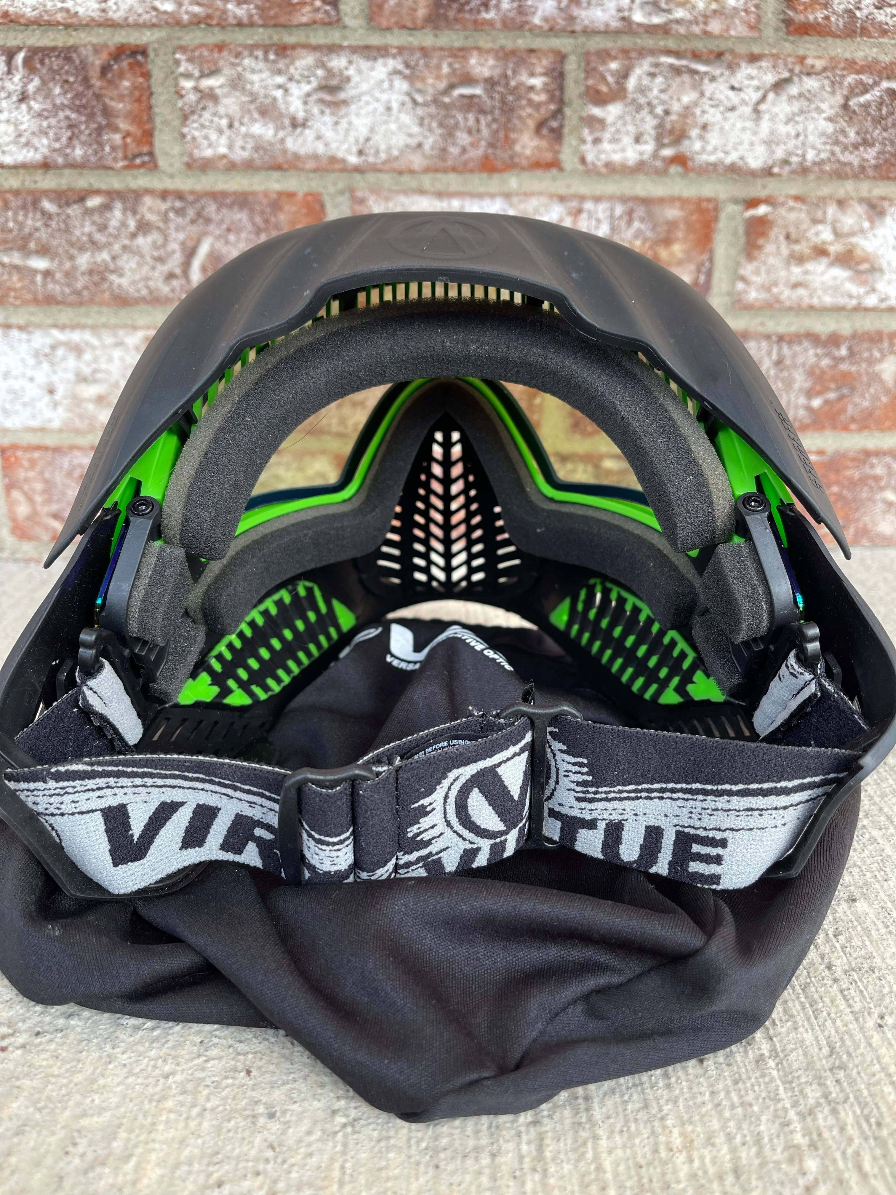 Used Virtue Vio Ascend Paintball Mask- Lime Emerald - Image 3