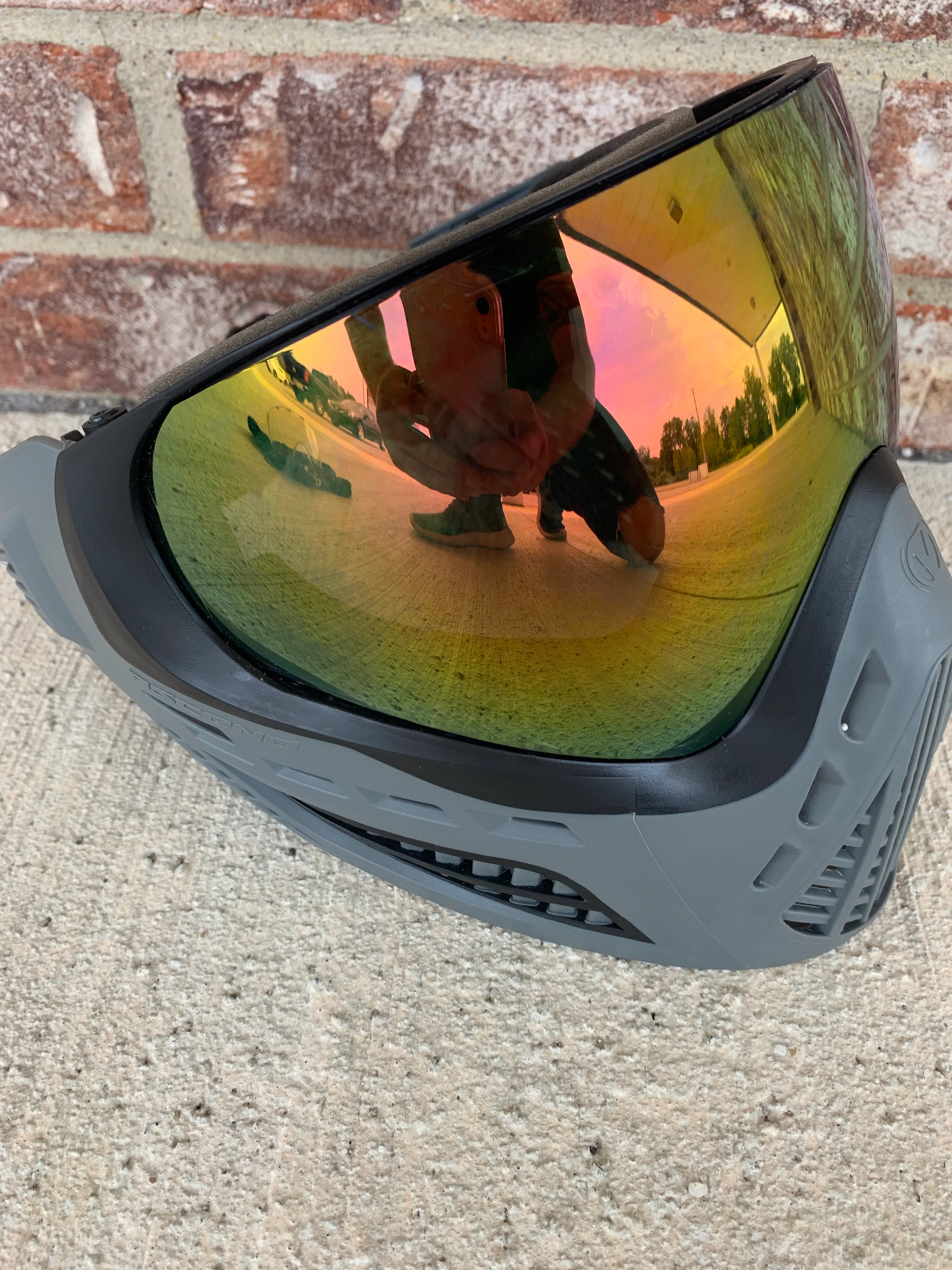 Used Virtue Vio Ascends Paintball Mask- Charcoal - Image 3