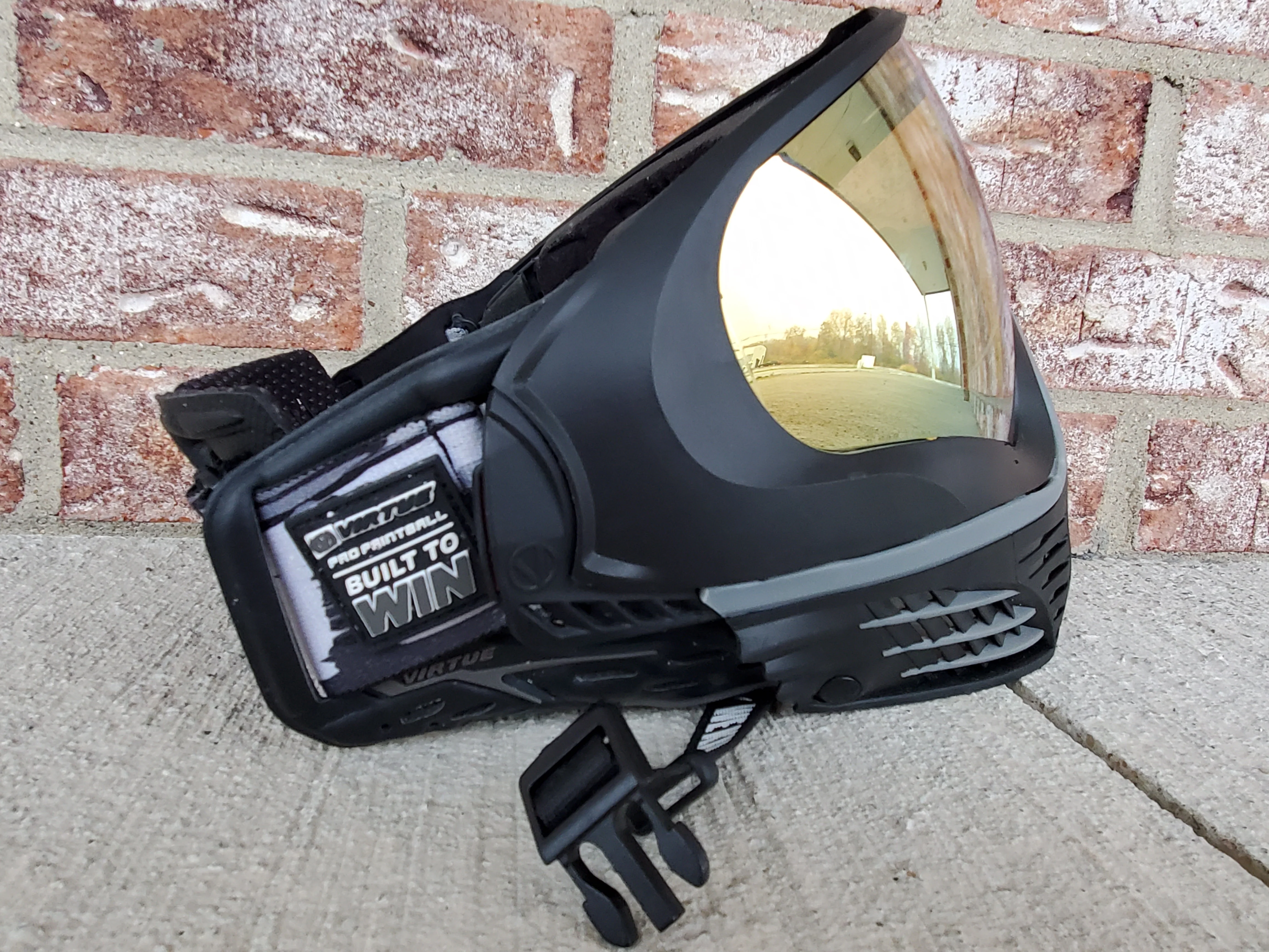 Used Virtue Vio Contour 2 Paintball Mask- Black / Grey - Image 3