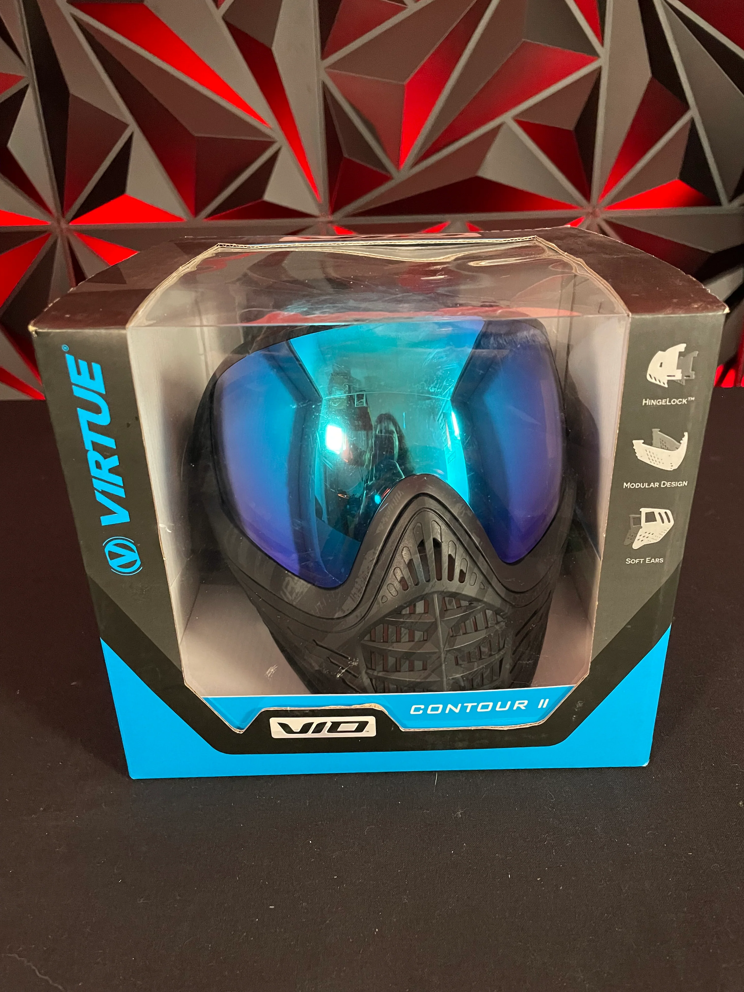 Used Virtue Vio Contour 2 Paintball Mask - Graphic Black w/Soft Goggle Bag - Image 6