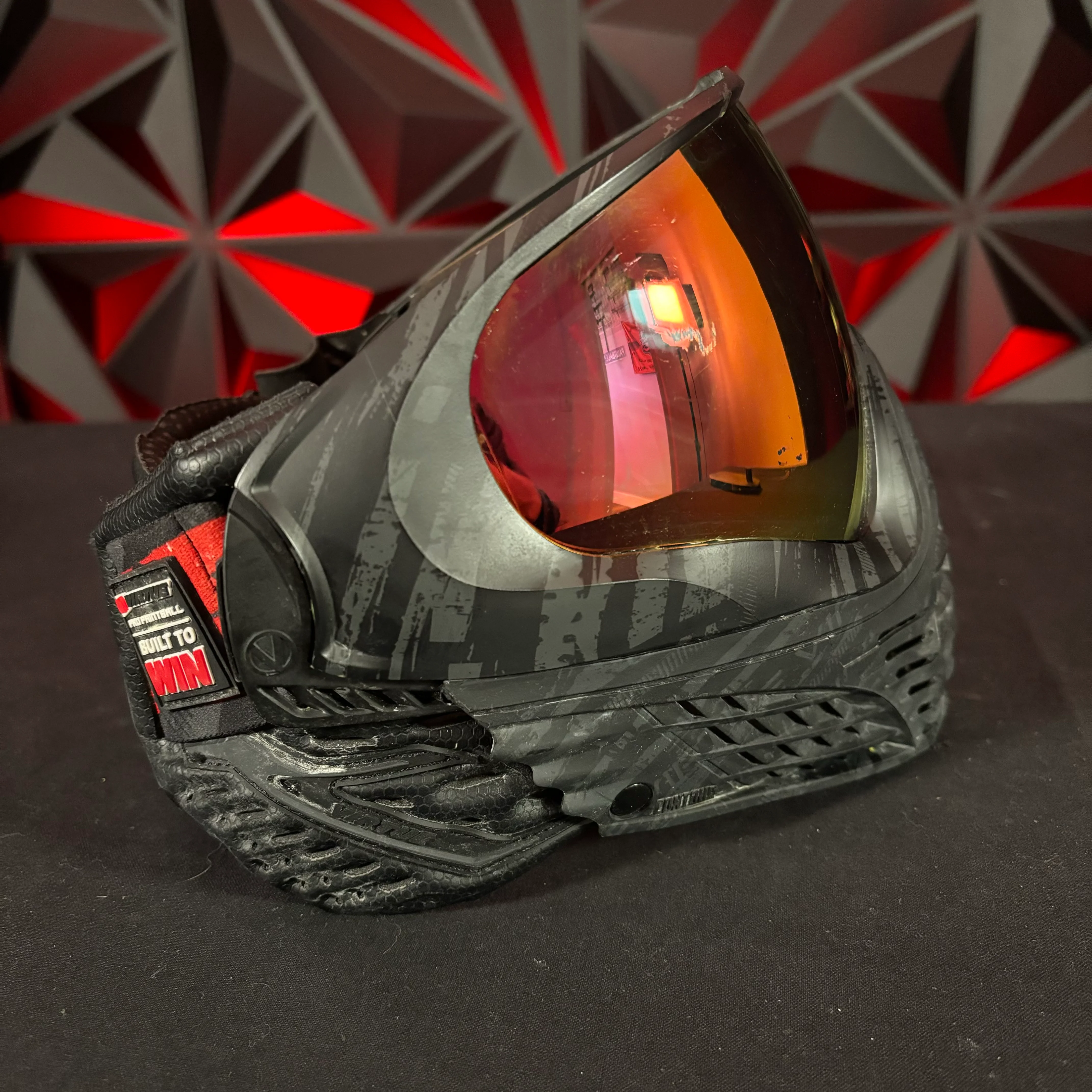 Used Virtue Vio Contour 2 Paintball Mask - Graphic Fire - Image 2
