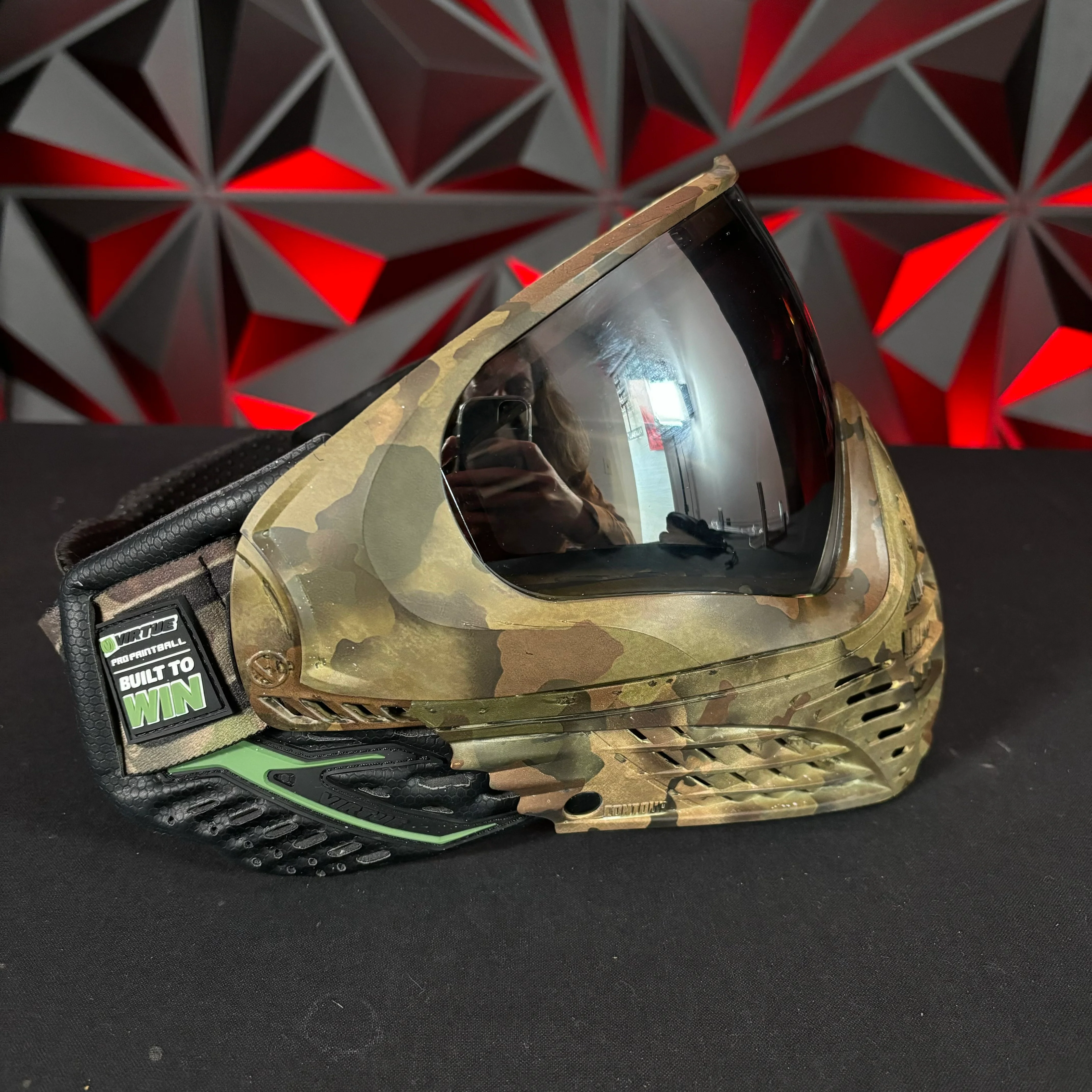 Used Virtue Vio Contour 2 Paintball Mask - Highland Camo w/Soft Goggle Bag - Image 4