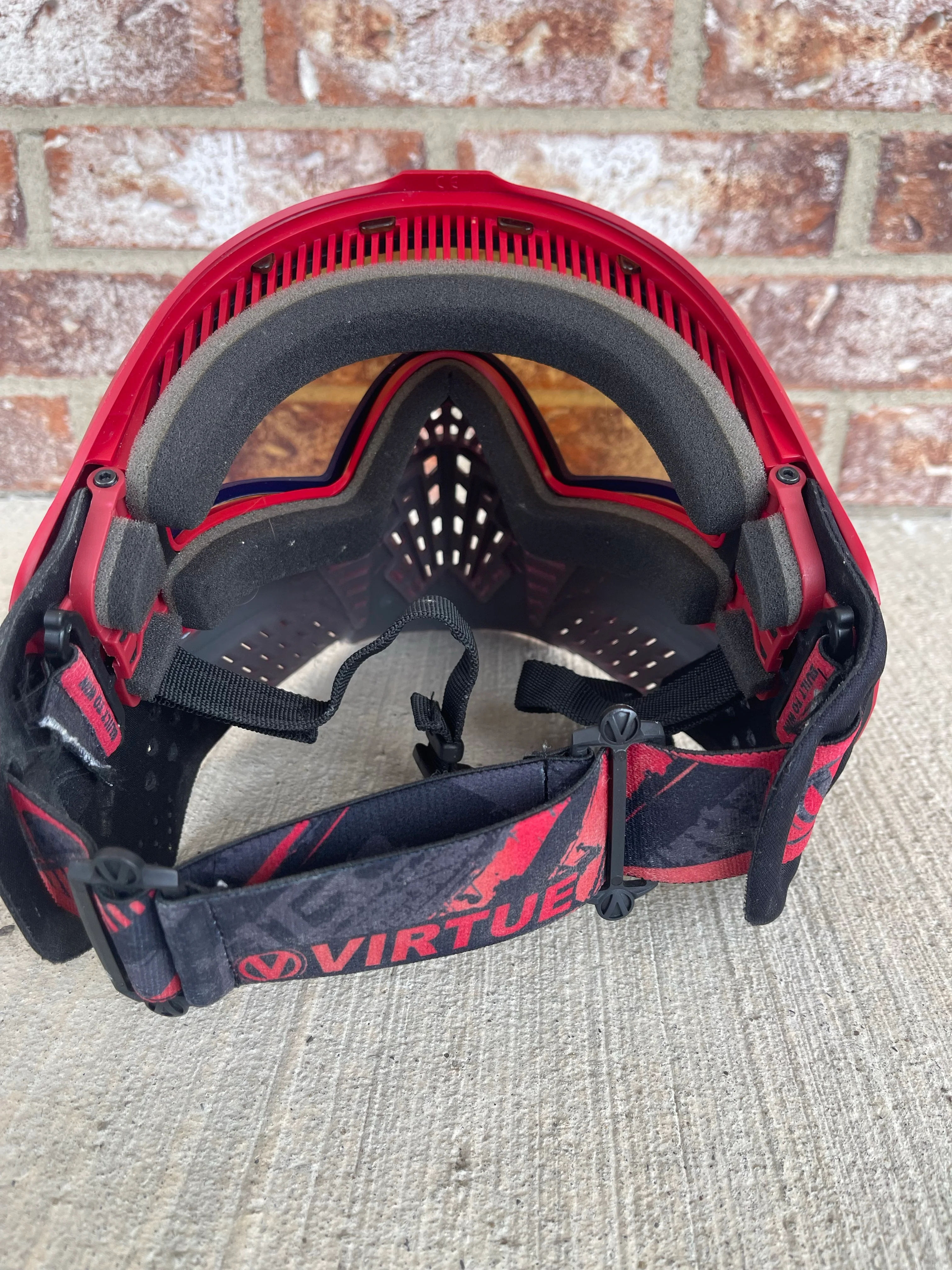 Used Virtue XS Paintball Mask - Graphic Red - Image 3
