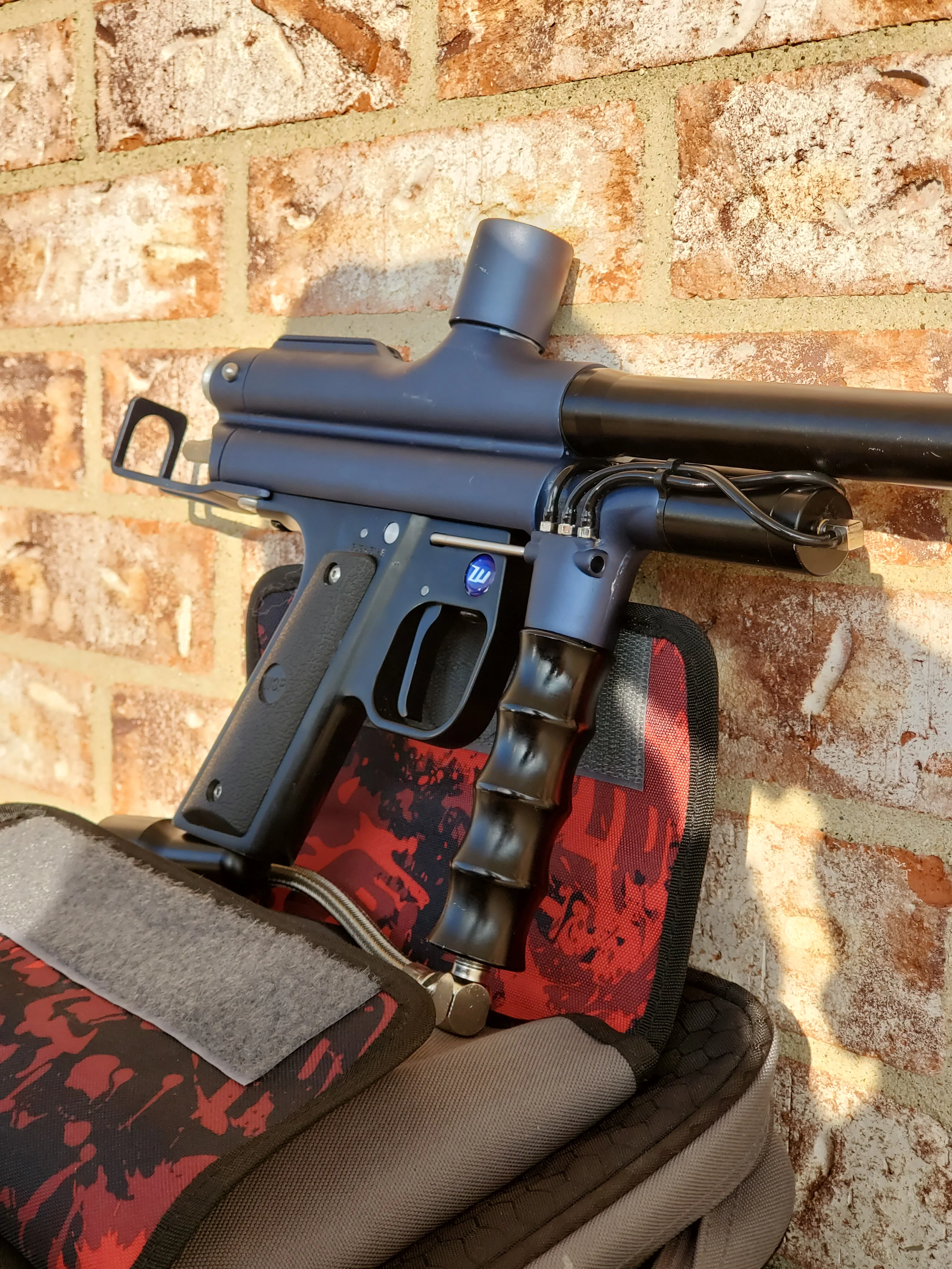 Used Worr Games Products Trilogy Autococker Paintball Marker- Blue / Black - Image 2