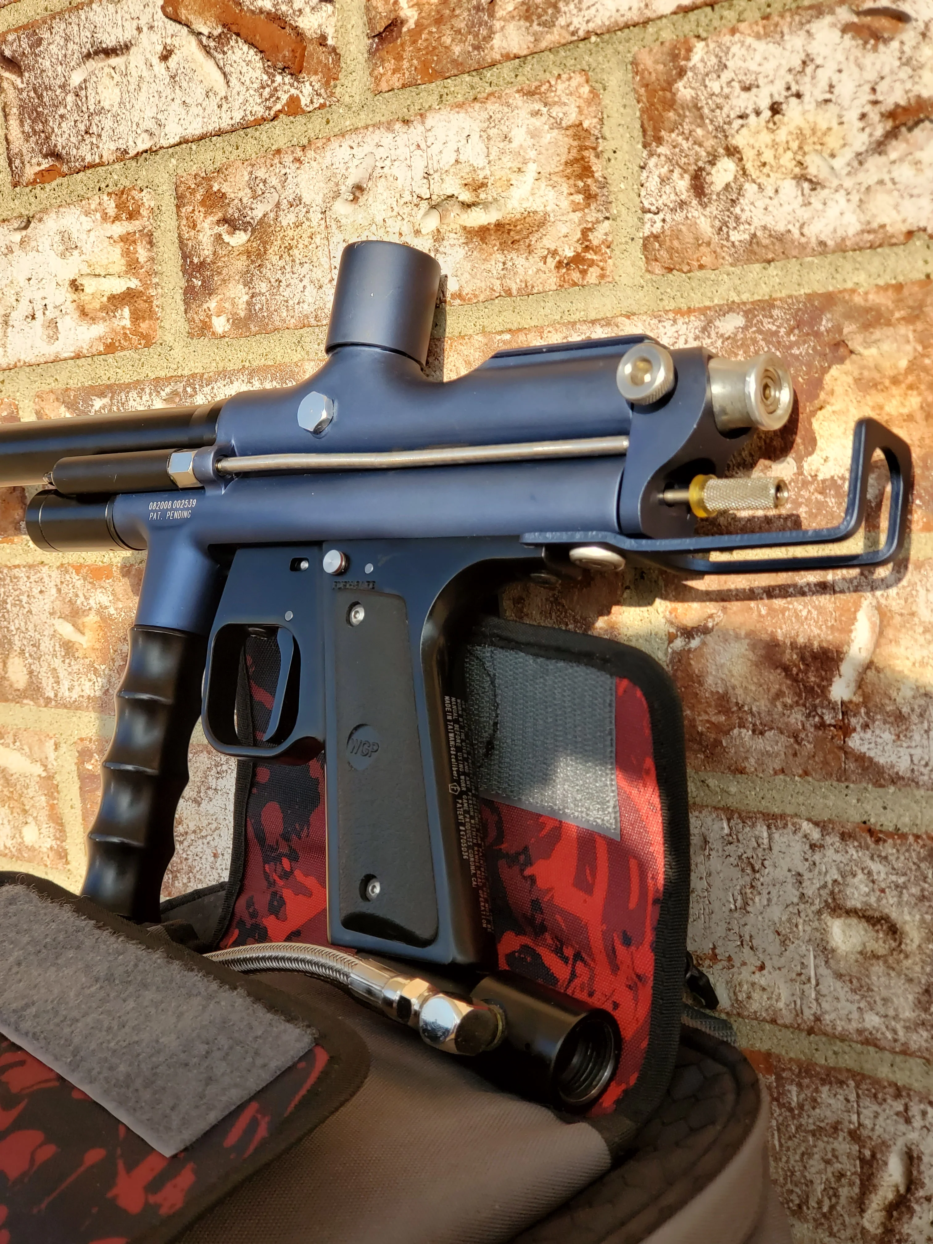 Used Worr Games Products Trilogy Autococker Paintball Marker- Blue / Black - Image 3
