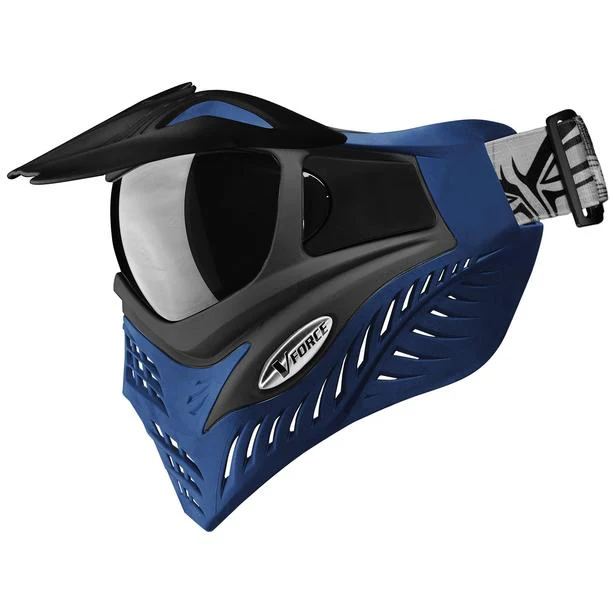 V-Force Grill Paintball Mask - Azure (Grey on Blue) - Image 4