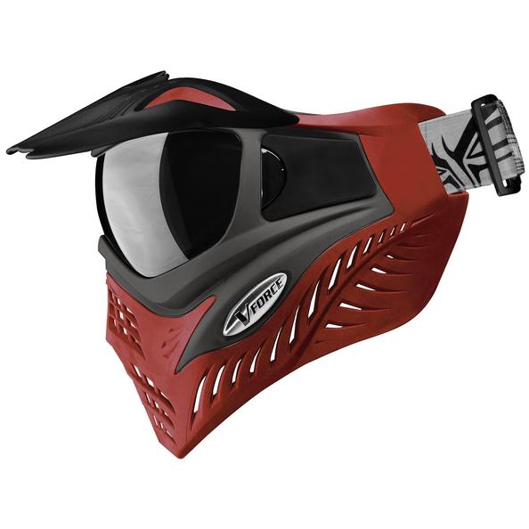 V-Force Grill Paintball Mask - Scarlet (Grey on Red) - Image 4