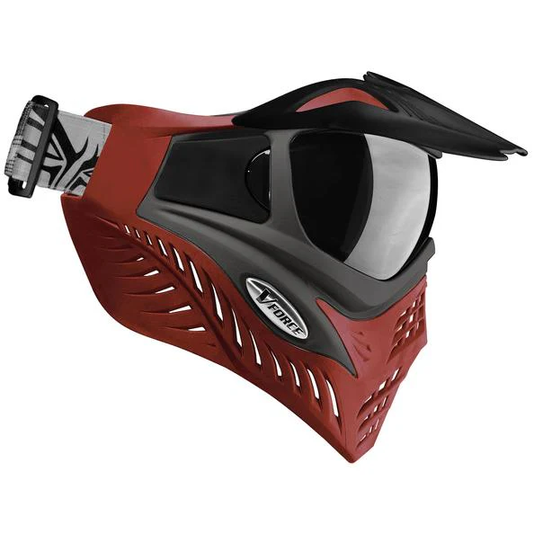 V-Force Grill Paintball Mask - Scarlet (Grey on Red) - Image 5