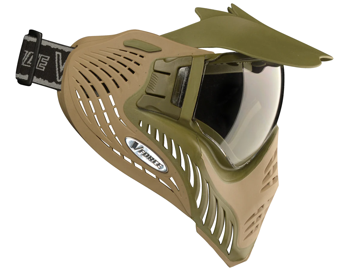 V-Force Profiler Paintball Mask - Dual Olive Drab / Tan - Image 2