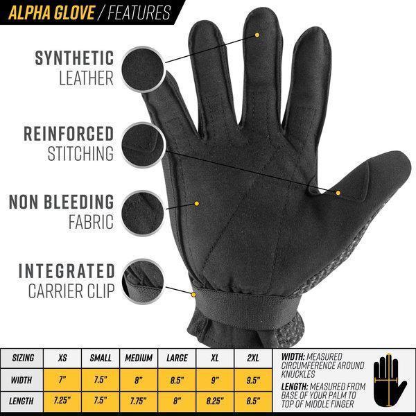 Valken Alpha Full Finger Gloves - Black - XL - Image 3