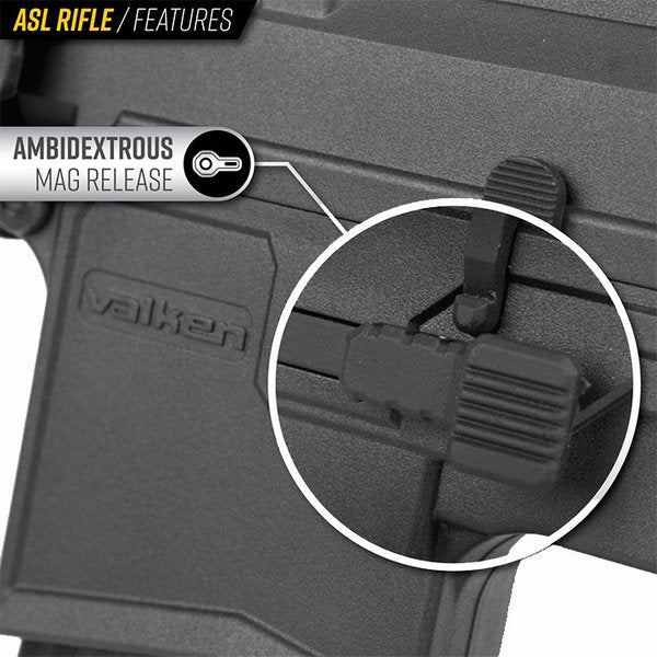 Valken ASL Mod-M AEG Airsoft Rifle - Black - Image 5