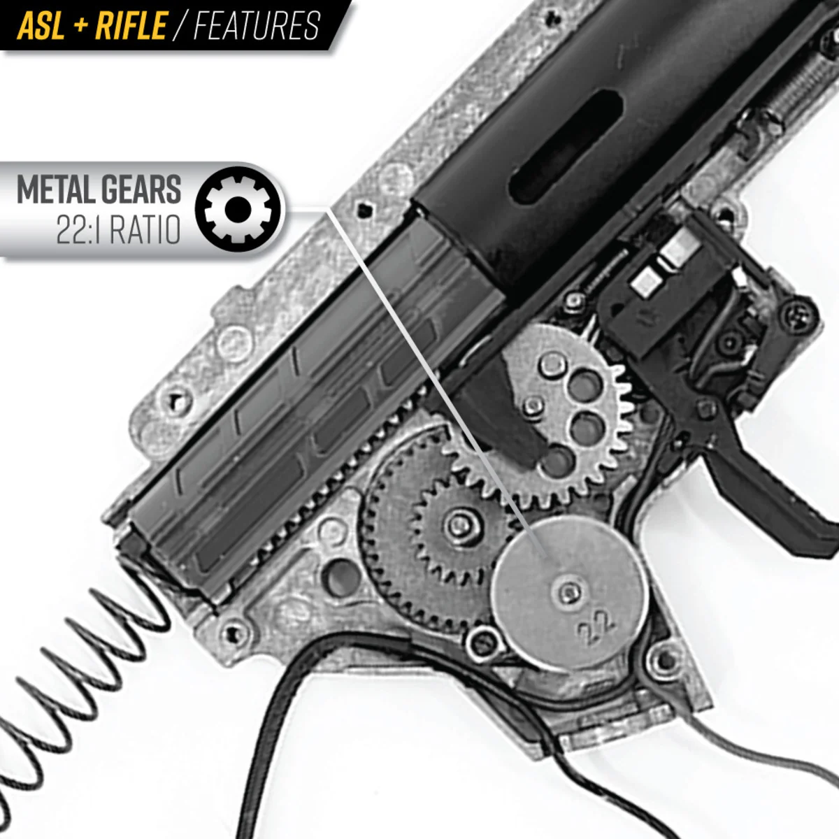 Valken ASL+ AEG Kilo 45 Airsoft Rifle - Black - Image 4
