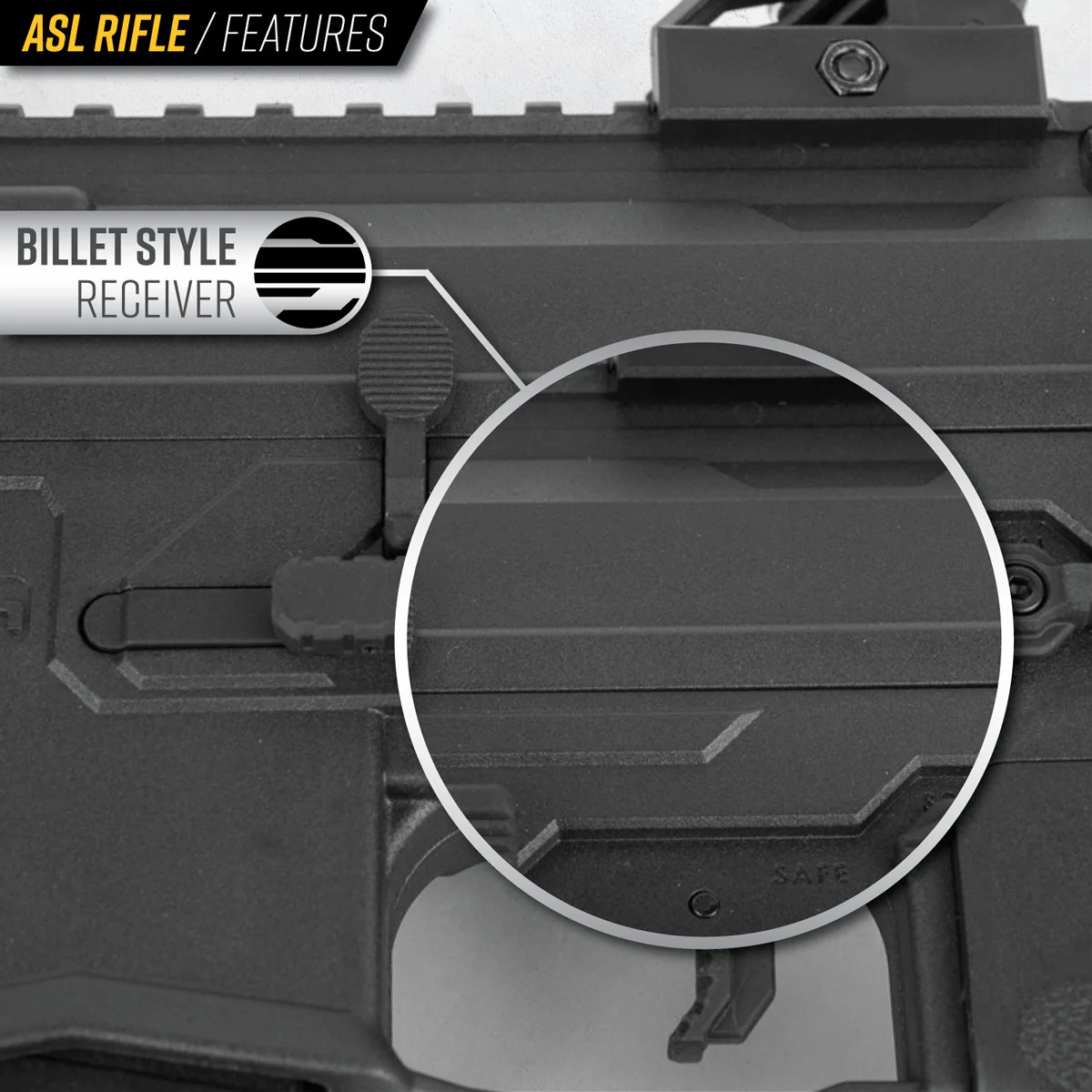 Valken ASL+ AEG Kilo 45 Airsoft Rifle - Black - Image 7