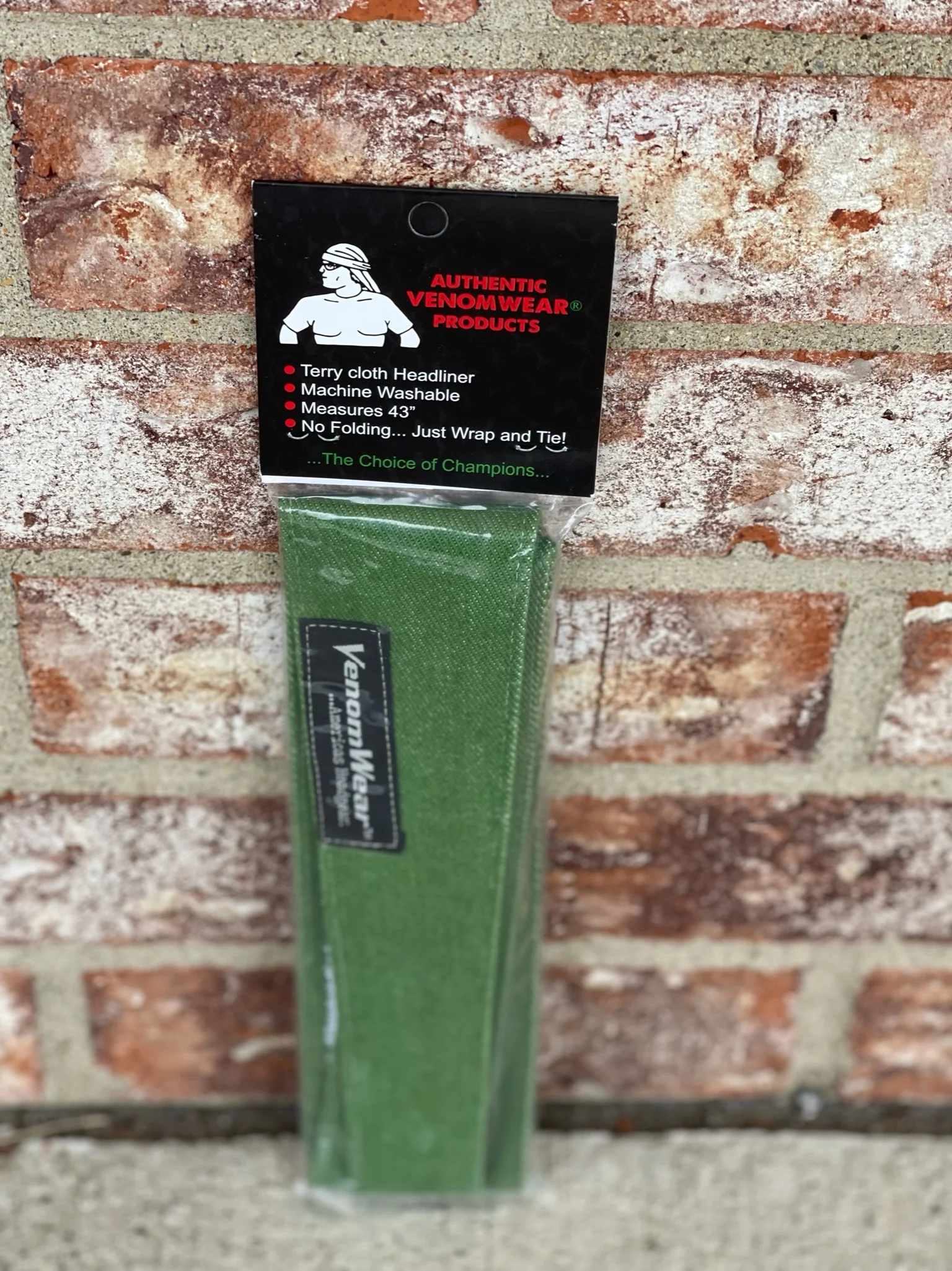 Venomwear "Solid Color Collection" Headband- Kelly Green - Image 2
