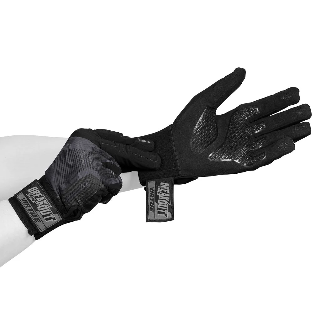 Virtue Breakout Gloves - Ripstop Full Finger - Black Camo - Image 5