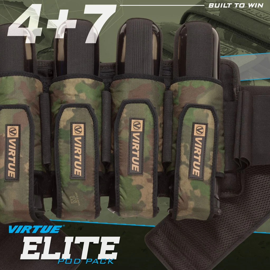 Virtue Elite Paintball Pod Pack 4+7 - Reality Brush Camo - Image 3