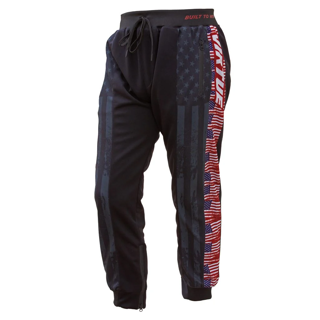 Virtue Jogger Paintball Pants - Patriot Flag - Black - Image 3