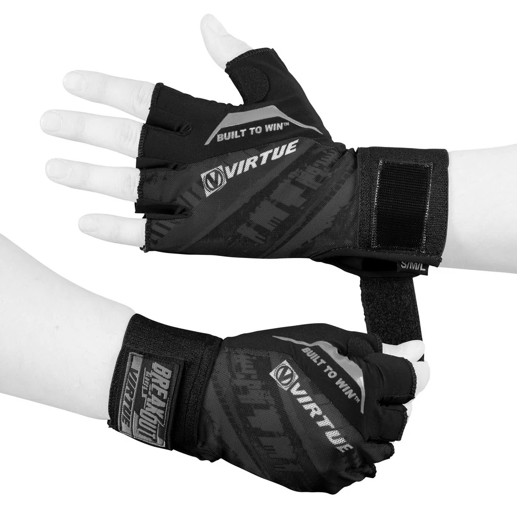 Virtue Mesh Breakout Gloves - Half Finger - Graphic Black - Image 3