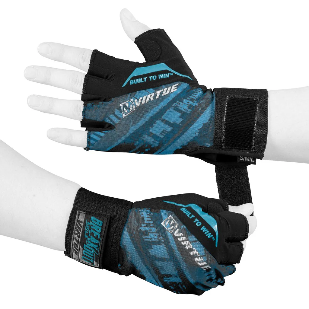 Virtue Mesh Breakout Gloves - Half Finger - Graphic Blue - Image 2