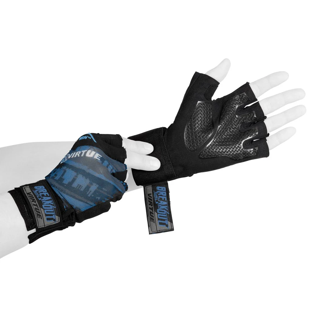 Virtue Mesh Breakout Gloves - Half Finger - Graphic Blue - Image 5