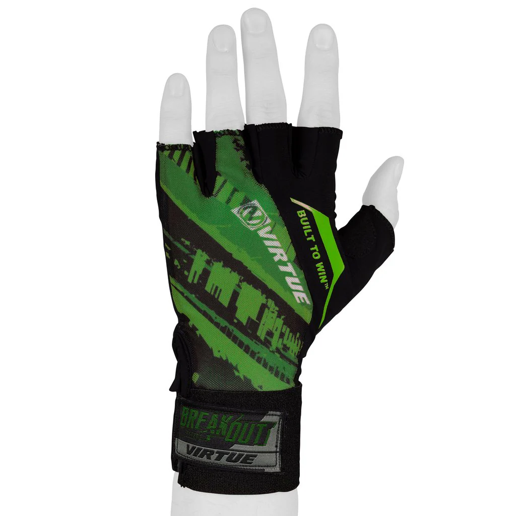 Virtue Mesh Breakout Gloves - Half Finger - Graphic Green - Image 3