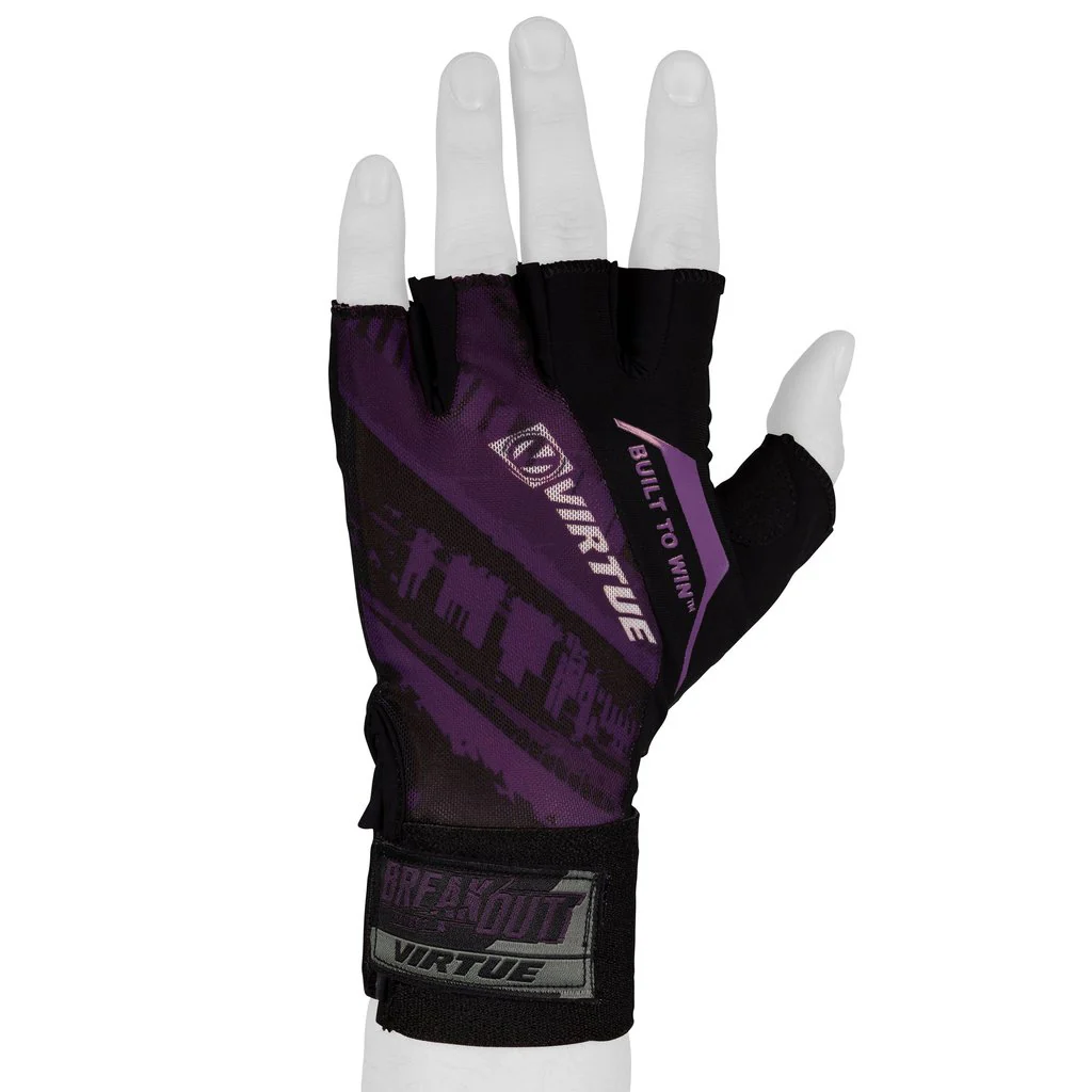 Virtue Mesh Breakout Gloves - Half Finger - Graphic Purple - Image 3