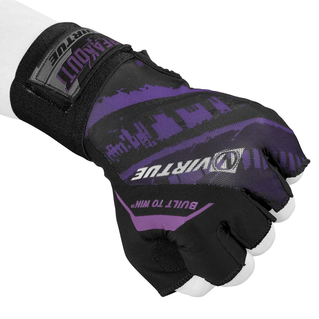 Virtue Mesh Breakout Gloves - Half Finger - Graphic Purple - Image 6