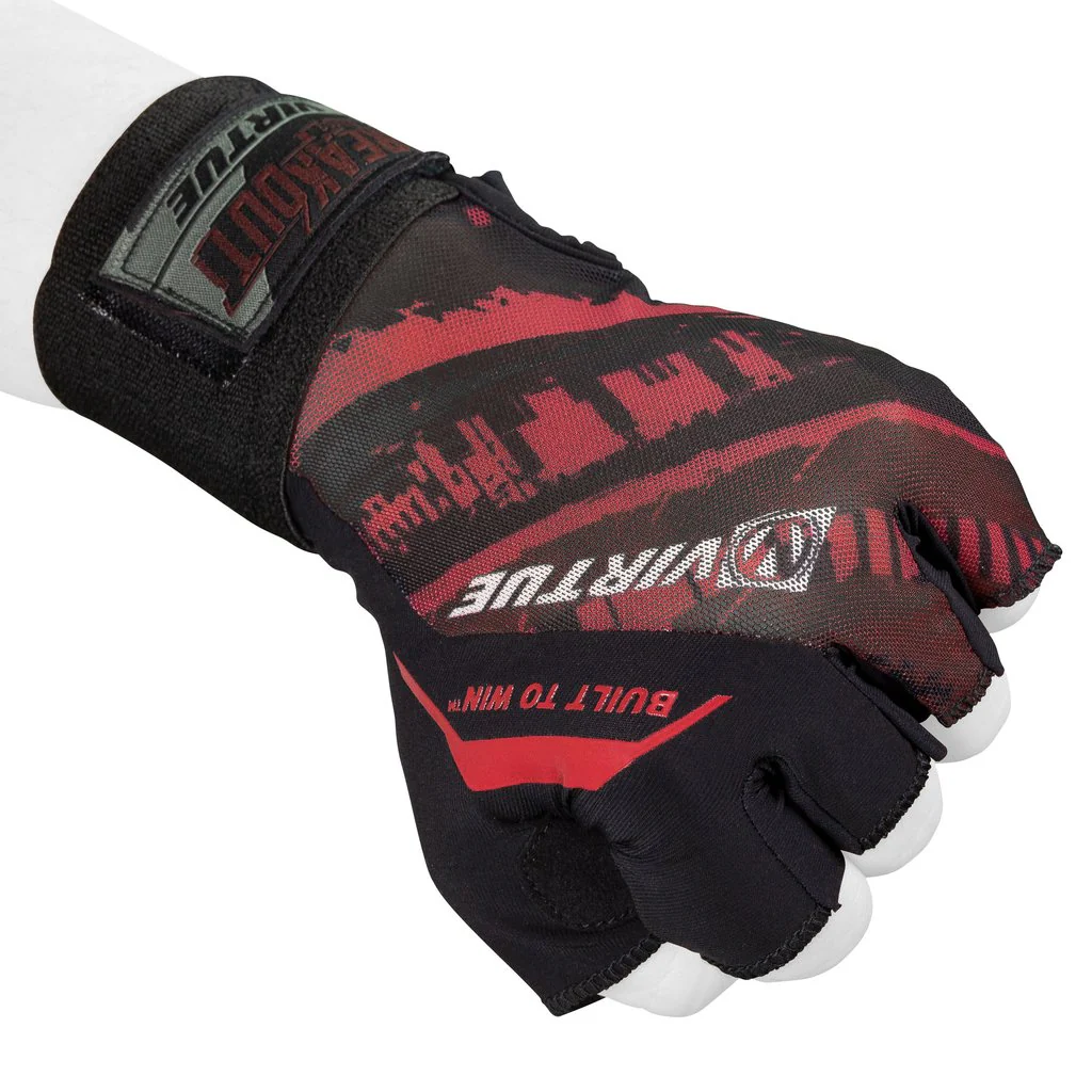 Virtue Mesh Breakout Gloves - Half Finger - Graphic Red - Image 6