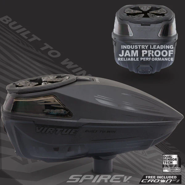 Virtue Spire 5 Paintball Loader - Black/Blue - Image 2