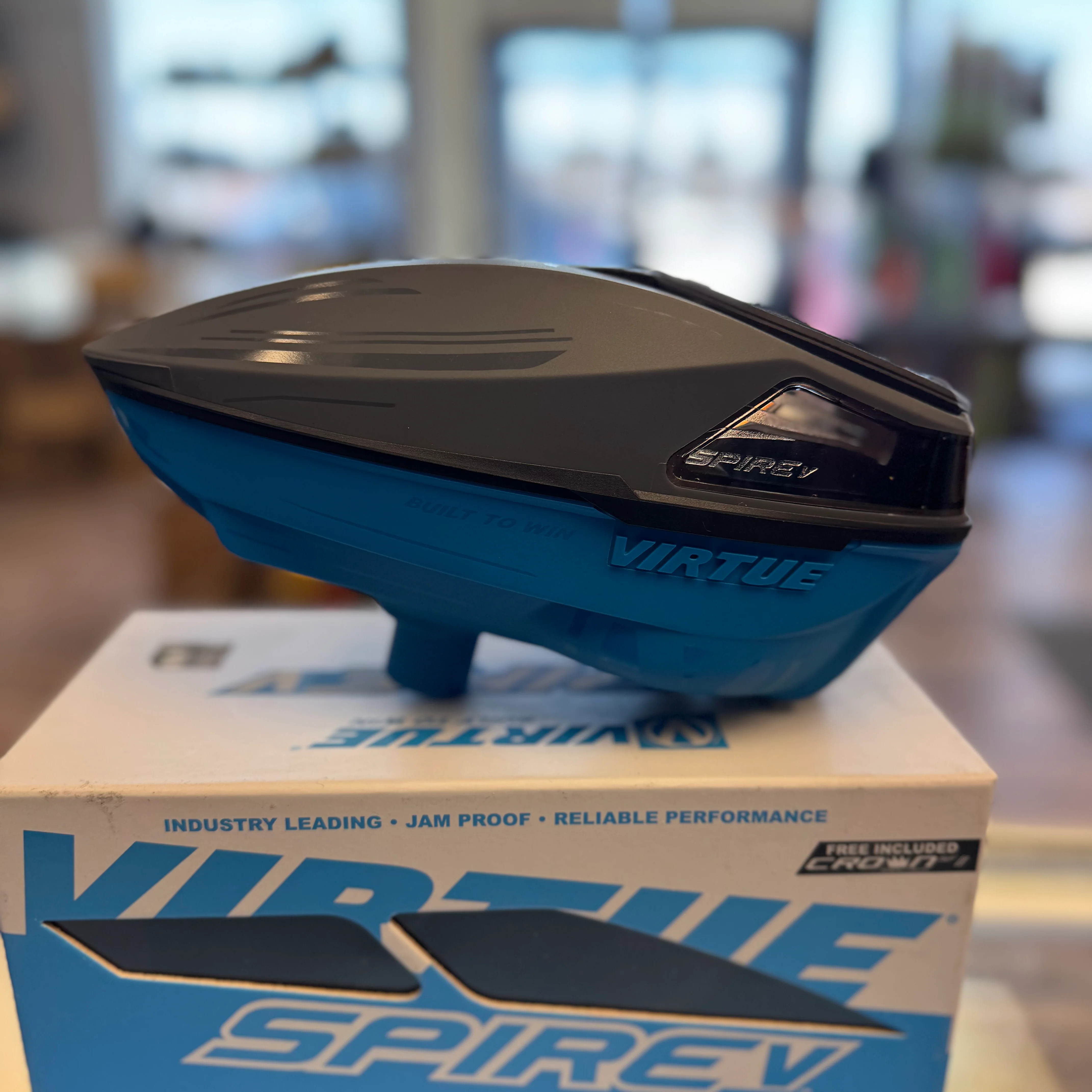 Virtue Spire 5 Paintball Loader - Deep Ocean w/ Smoke Windows - Image 3