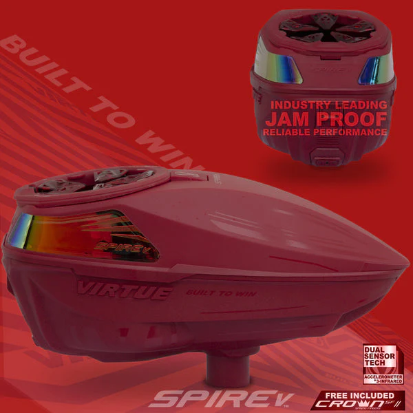 Virtue Spire 5 Paintball Loader - Fire (Red) - Image 2