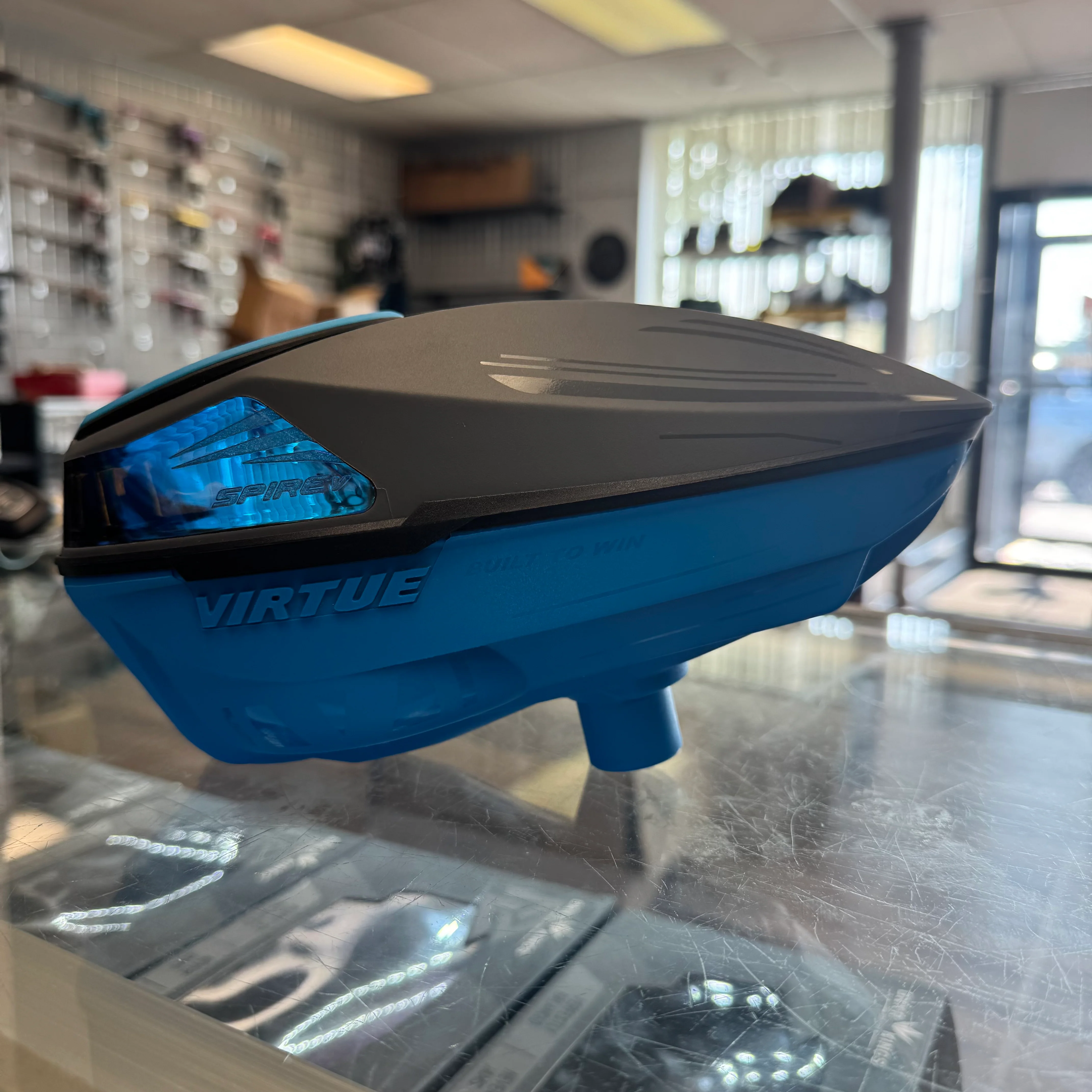 Virtue Spire 5 Paintball Loader - Grey/Blue/Black *Custom*