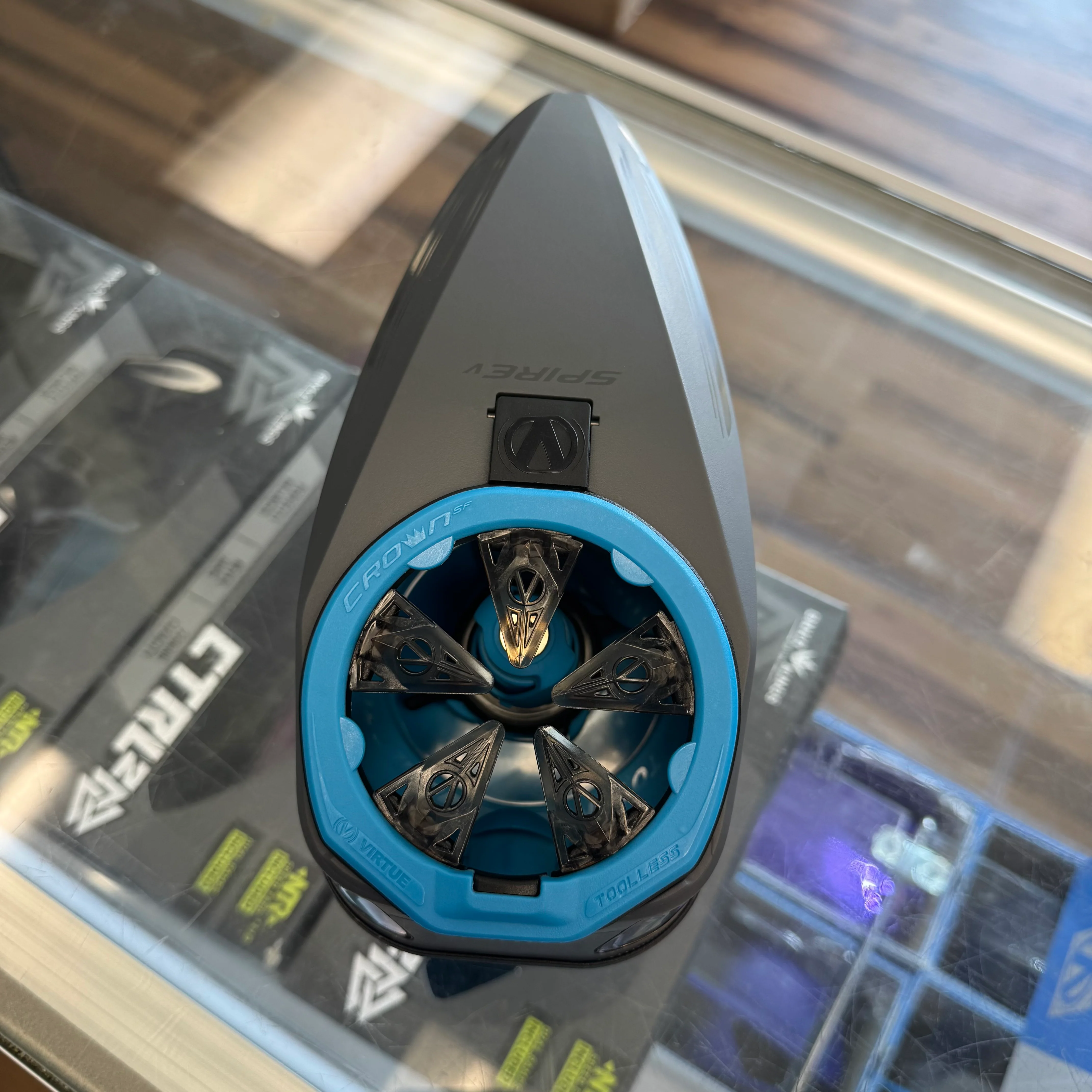 Virtue Spire 5 Paintball Loader - Grey/Blue/Black *Custom* - Image 3