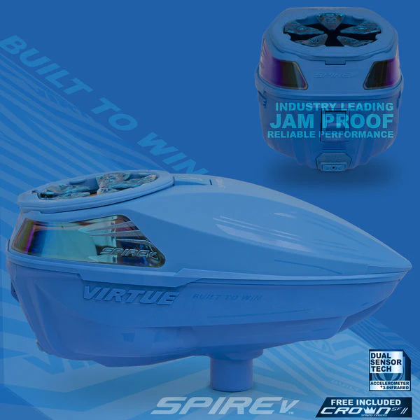Virtue Spire 5 Paintball Loader - Ice (Blue) - Image 2