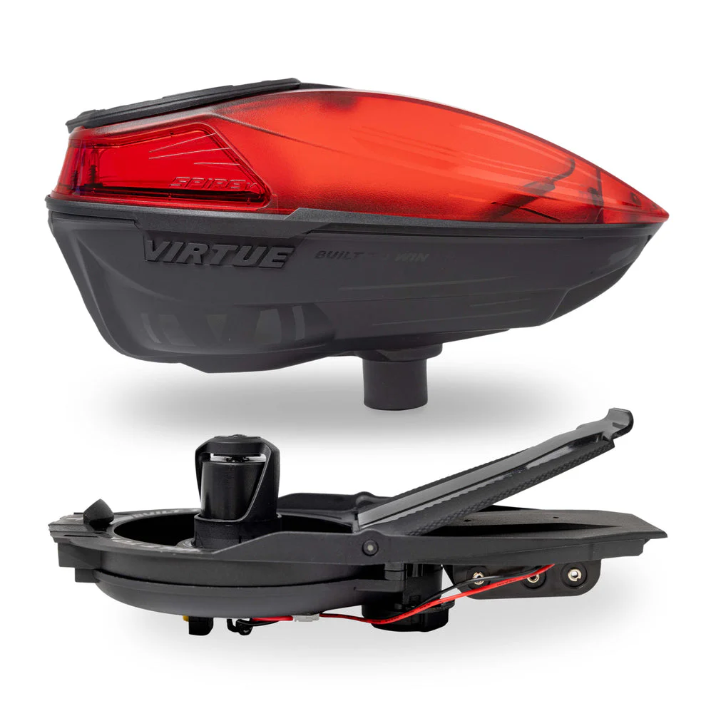 Virtue Spire 5 Paintball Loader- LE Dust Crystal Red Black - Image 3