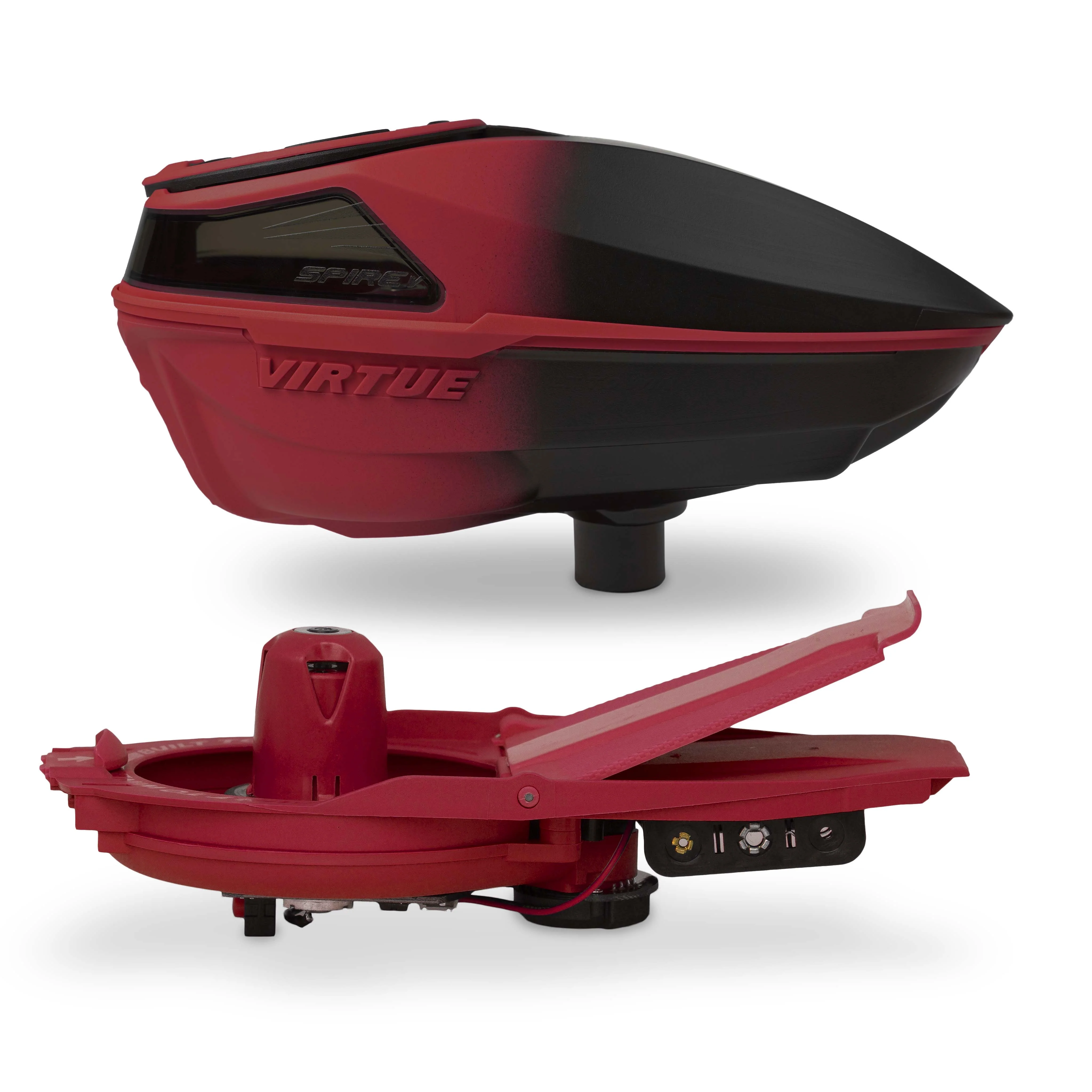Virtue Spire 5 Paintball Loader - Red Black Fade - Image 2