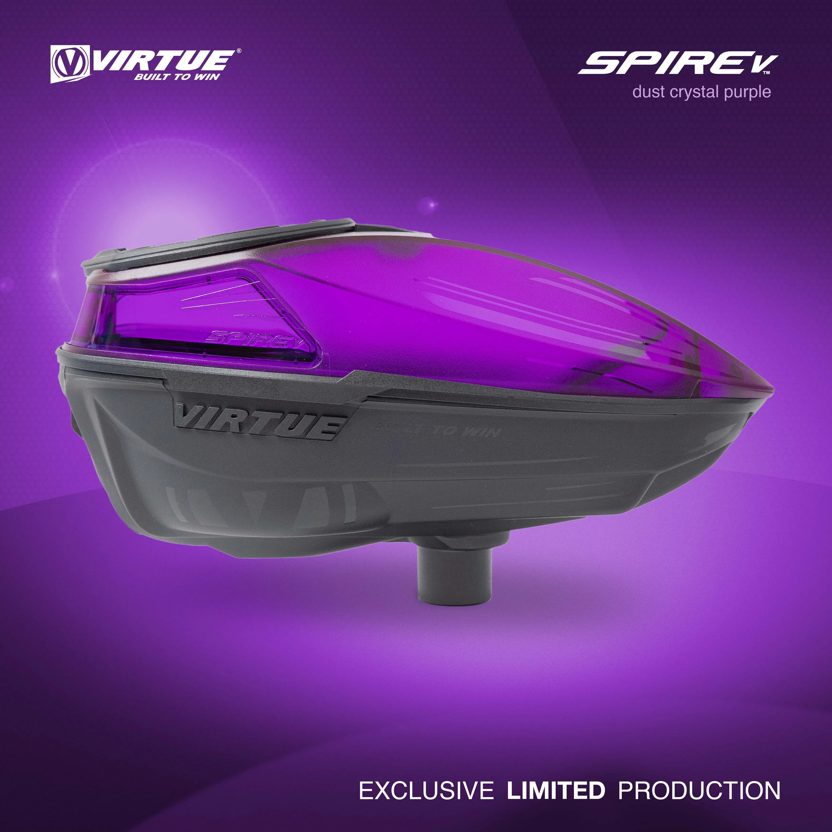 Virtue Spire 5 Paintball Loader- LE Dust Crystal Purple Black - Image 2