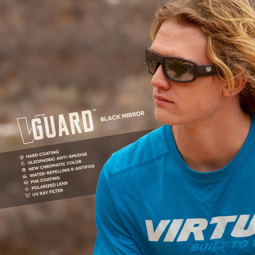 Virtue V-Guard Polarized Sunglasses - Black Mirror - Image 2