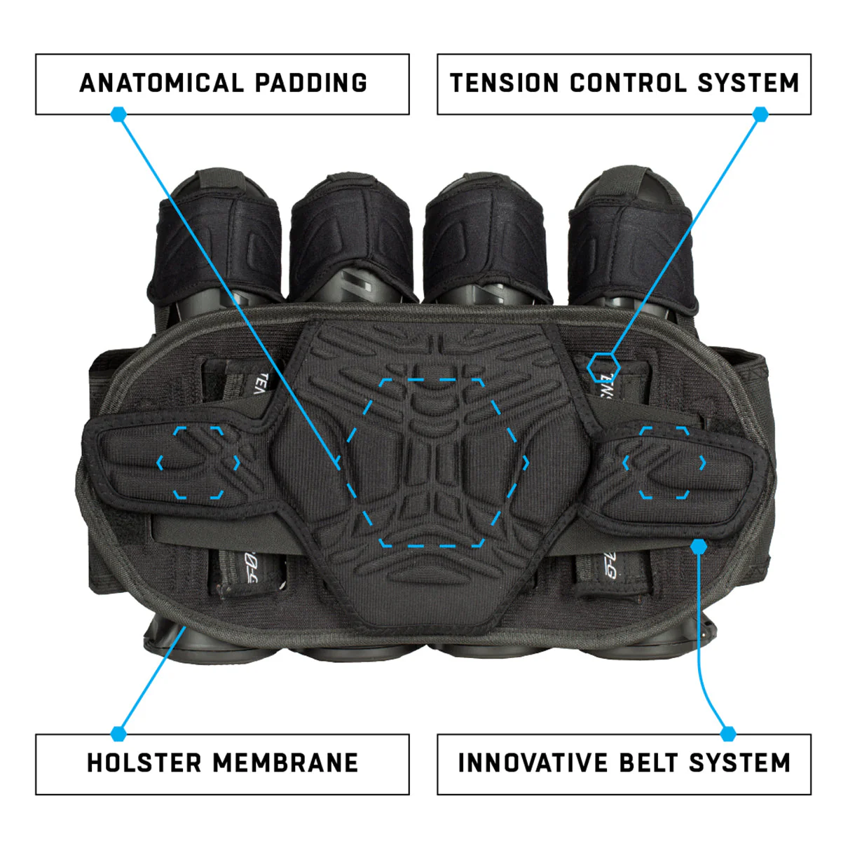 Zero G 2.0 Harness - Black/Black - 3+2+4 - Image 3